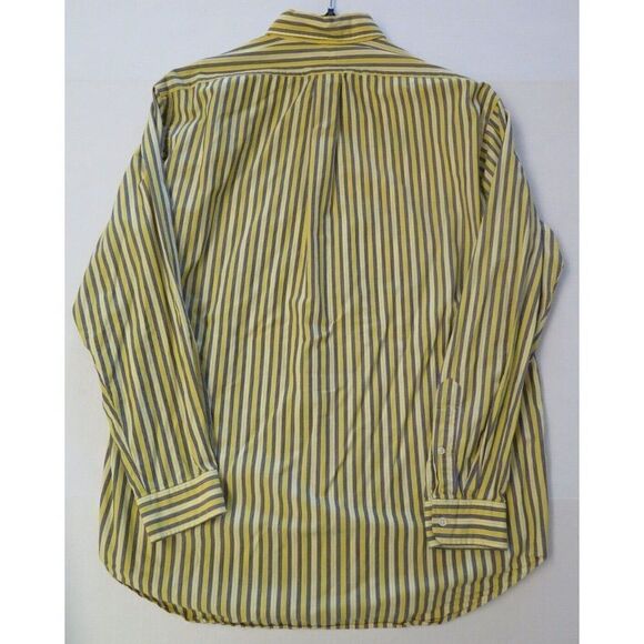 Ralph Lauren Men's Sz L Yellow/Blue Striped Blake Button Down L/S Shirt $110 - Picture 5 of 10